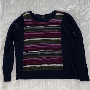 jcrew sweater with statement front